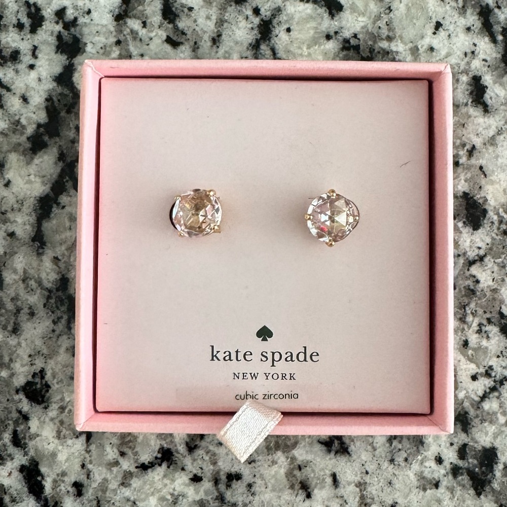 Kate Spade Bright Ideas Earrings in Clear/Gold